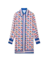 Casablanca Paris Aviation Houndstooth Printed Button Through Dress In Multi