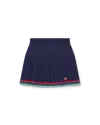 Casablanca Paris Baseball Pleated Skirt In Multi