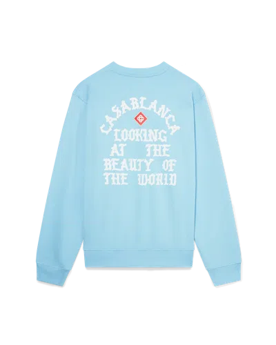 Casablanca Paris Beauty Of The World Sweatshirt In Blue