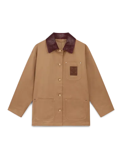 Casablanca Paris Beige Workwear Jacket In Brown