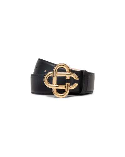 Casablanca Paris Black Cc Logo Belt In Multi