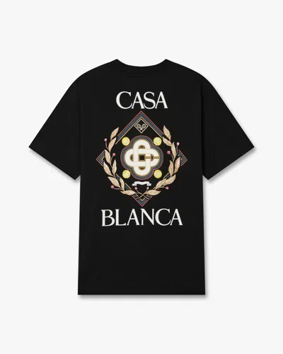 Casablanca Paris Black Championship Short Sleeve T-shirt