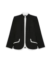 Casablanca Paris Black Curved Tailored Jacket In Multi