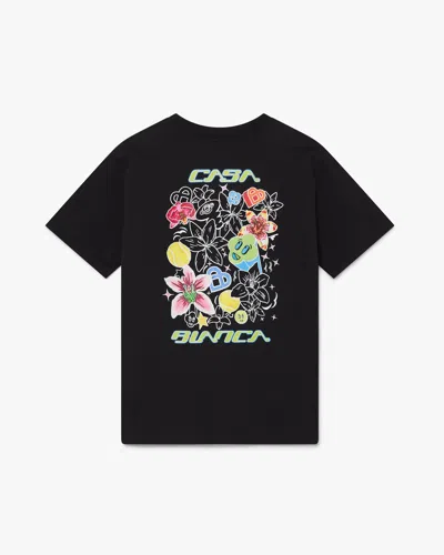 Casablanca Paris Black Graffiti Short Sleeve T-shirt