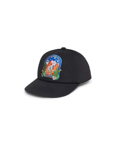 Casablanca Paris Black L'arche Du Desert Nuit Patch Cap By  In Multi