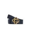 Casablanca Paris Black Leather Cc Logo Buckle Belt In Multi
