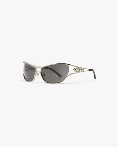 Casablanca Paris Black Outline Sport Sunglasses By  In Gold