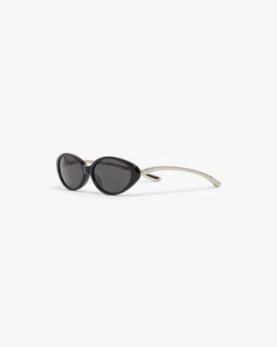 Casablanca Paris Black Oval Curve Sunglasses By