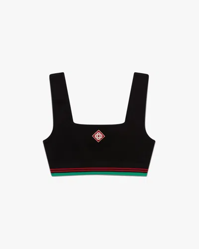 Casablanca Paris Black Seamless Bralette By