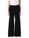 Casablanca Paris Black Wide-leg Cotton Jogging Bottoms