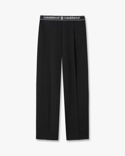 Casablanca Paris Black Wool Tailored Trousers
