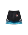 Casablanca Paris Blades Silk Satin Shorts In Red In Black