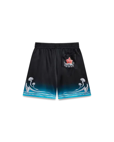 Casablanca Paris Blades Silk Satin Shorts In Red