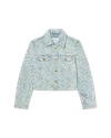 Casablanca Paris Bleached Classic Monogram Denim Jacket In Multi