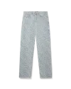 Casablanca Paris Bleached Classic Monogram Straight Leg Jeans In Multi