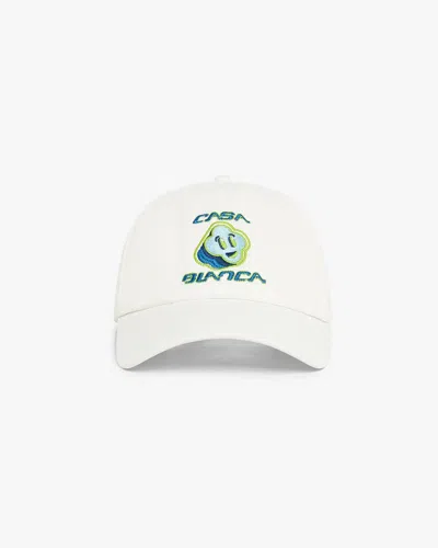 Casablanca Paris Blue Cc Smile Cap By  In White