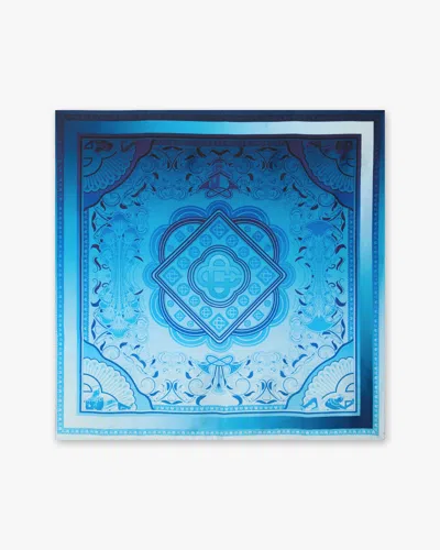 Casablanca Paris Blue Gradient Egyptian Rug Medium Silk Scarf By