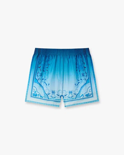 Casablanca Paris Blue Gradient Egyptian Rug Silk Shorts