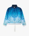 Casablanca Paris Blue Gradient Egyptian Rug Silk Track Jacket In Multi
