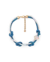 Casablanca Paris Blue Knotted Necklace By  In Multi