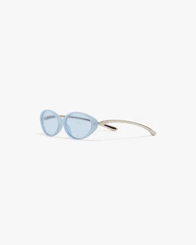 Casablanca Paris Blue Oval Curve Sunglasses By