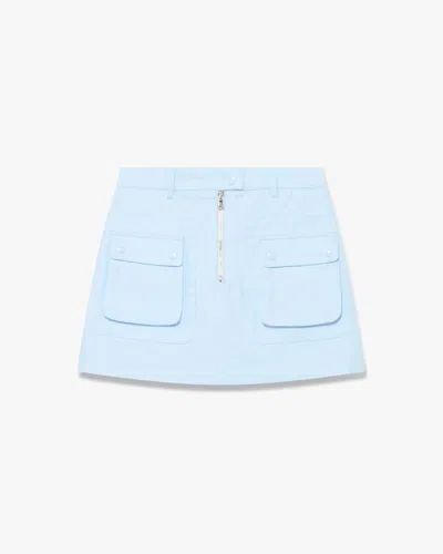 Casablanca Paris Blue Pocket Mini Skirt In Light Blue