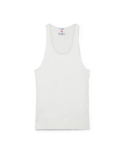 Casablanca Paris Boucle Rib Vest In White