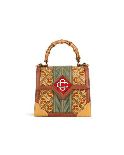 Casablanca Paris Brown Laurel Mini Jeanne Bag By  In Multi