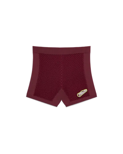 Casablanca Paris Burgundy Jacquard Shorts