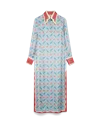 Casablanca Paris Candy Ping Pong Silk Dress In Blue