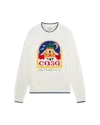 Casablanca Paris Casa Intarsia Jumper In White In White