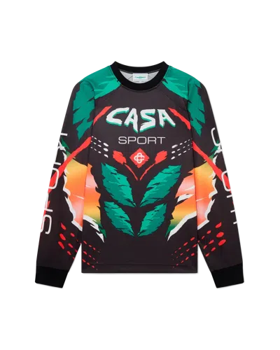 Casablanca Paris Casa Moto Long Sleeve T-shirt In Brown