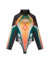 Casablanca Paris Casa Racing Mesh Bodysuit In Multi