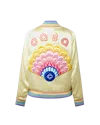 Casablanca Paris Casa Shell Satin Bomber In Yellow