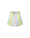 Casablanca Paris Casa Shell Wave Silk Shorts In Multi
