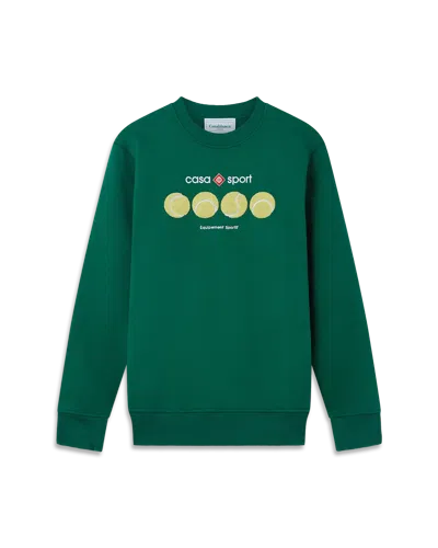 Casablanca Paris Casa Sport Tennis Balls Sweatshirt In Green