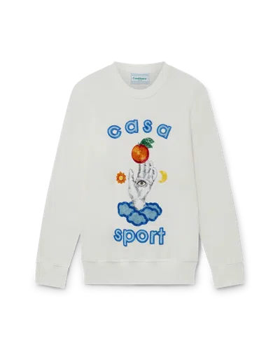 Casablanca Paris Casa Talisman Beaded Sweatshirt In Multi