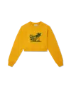 Casablanca Paris Casa Tennis Club Cropped Sweatshirt In Yellow In Yellow