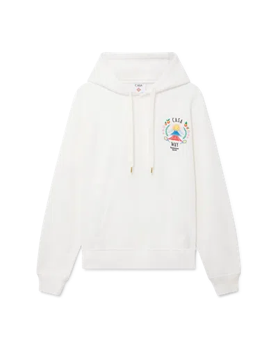 Casablanca Paris Casa Way Mountain Hooded Sweatshirt In White