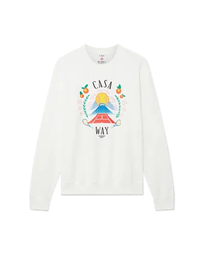Casablanca Paris Casa Way Mountain Sweatshirt In White