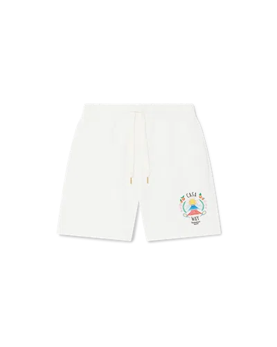 Casablanca Paris Casa Way Mountain Sweatshorts In White