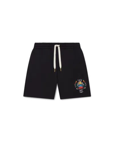 Casablanca Paris Casa Way Mountain Sweatshorts In Black
