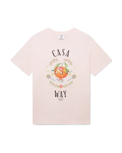 Casablanca Paris Casa Way Orange Mascot Short Sleeve T-shirt