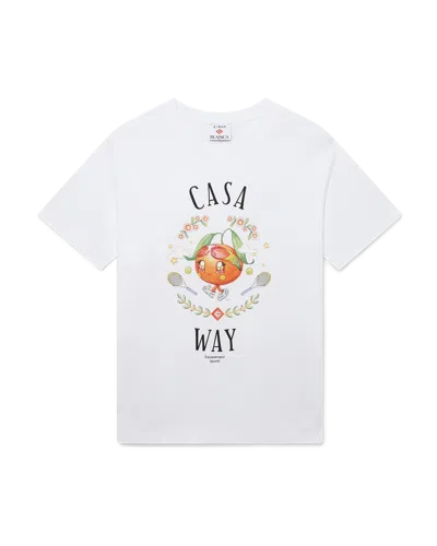 Casablanca Paris Casa Way Orange Mascot Short Sleeve T-shirt