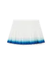 Casablanca Paris Casa Way Skate Pleated Silk Skirt In Blue In Blue