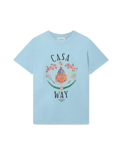 Casablanca Paris Casa Way T-shirt In Blue