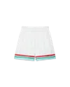 Casablanca Paris Casa Way World Series Silk Shorts In White In White