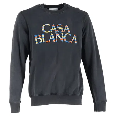 Casablanca Paris Casablanca Ange De Jour Stacked Logo Sweater In Black Cotton