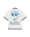 Casablanca Paris Casablanca Par Avion Short-sleeve Silk Shirt In Multi