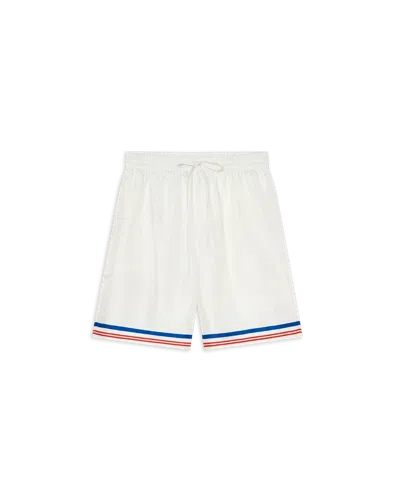 Casablanca Paris Casablanca Par Avion Silk Shorts In White
